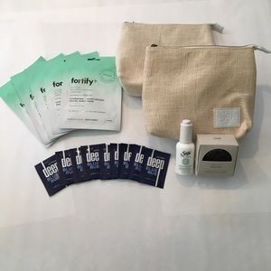 Wellness Bundle - Face Masks, Sponge, Hydrating Skin Serum, Makeup Bags